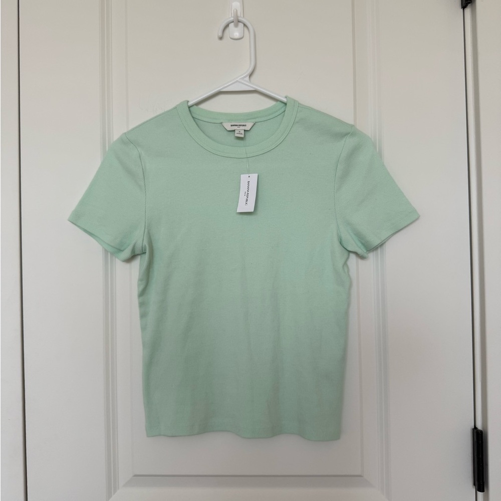 Banana Republic Teal Cropped T-shirt